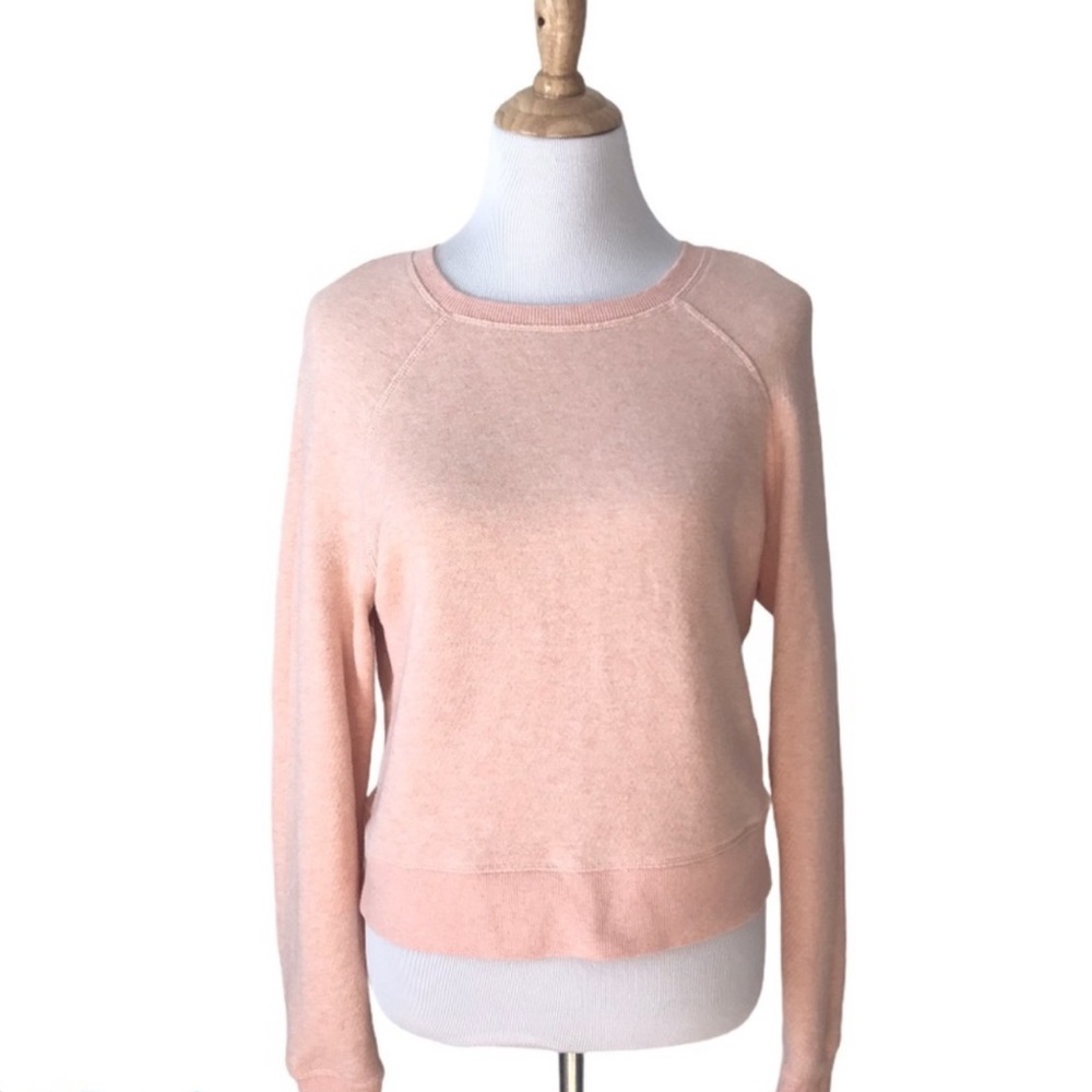 Madewell Shrunken Sweatshirt Heathered Peach Size Medium